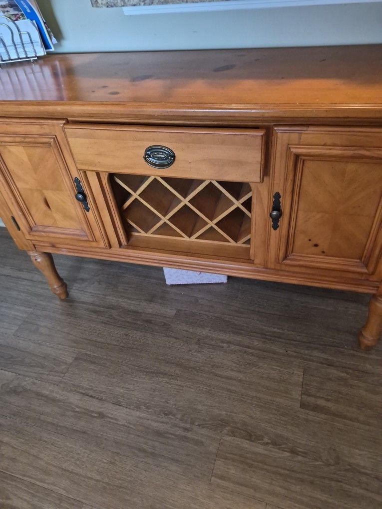 Solid Oak Buffet Table