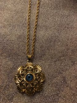 Evil eye necklace gold color