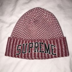 BRAND NEW DEADSTOCK SUPREME RED ARC FAIR ISLE BEANIE