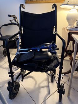 Transport Wheelchair (with Footrests) Lightweight