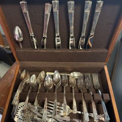 Silver plated serving set