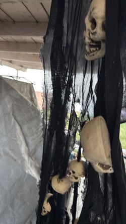 Halloween Skull Black Gauze Hanging Decoration