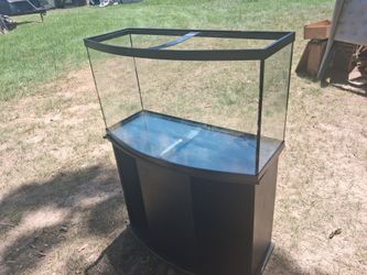 54.6 gal • 36×15×20 in. Bow front aquarium w/ stand  w/ stand