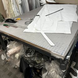 NEGOTIABLE: Industrial Large table (Patterning / Fabric Cutting/Manufacturing/Craft table)
