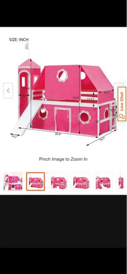 Twin bed with slide for toddler