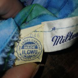 Vintage "   60s Milton Saunders Original  Floral shift"  Union Made