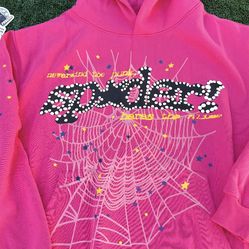 Pink spider hoodie