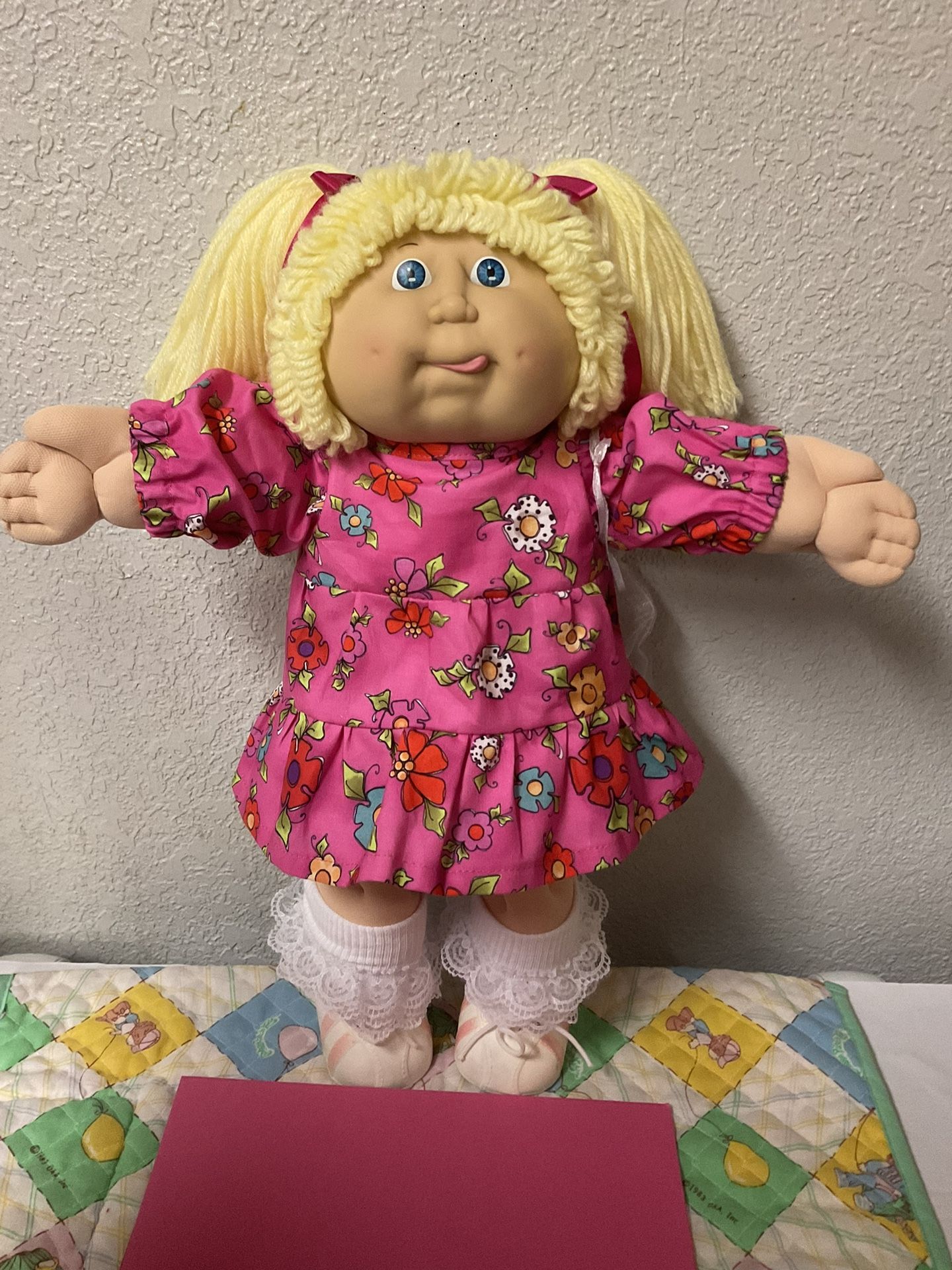 Cabbage patch kid Girl Lemon Hair Blue Eyes IC6 Taiwan HM #11 1986