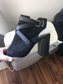 Black booties size 8