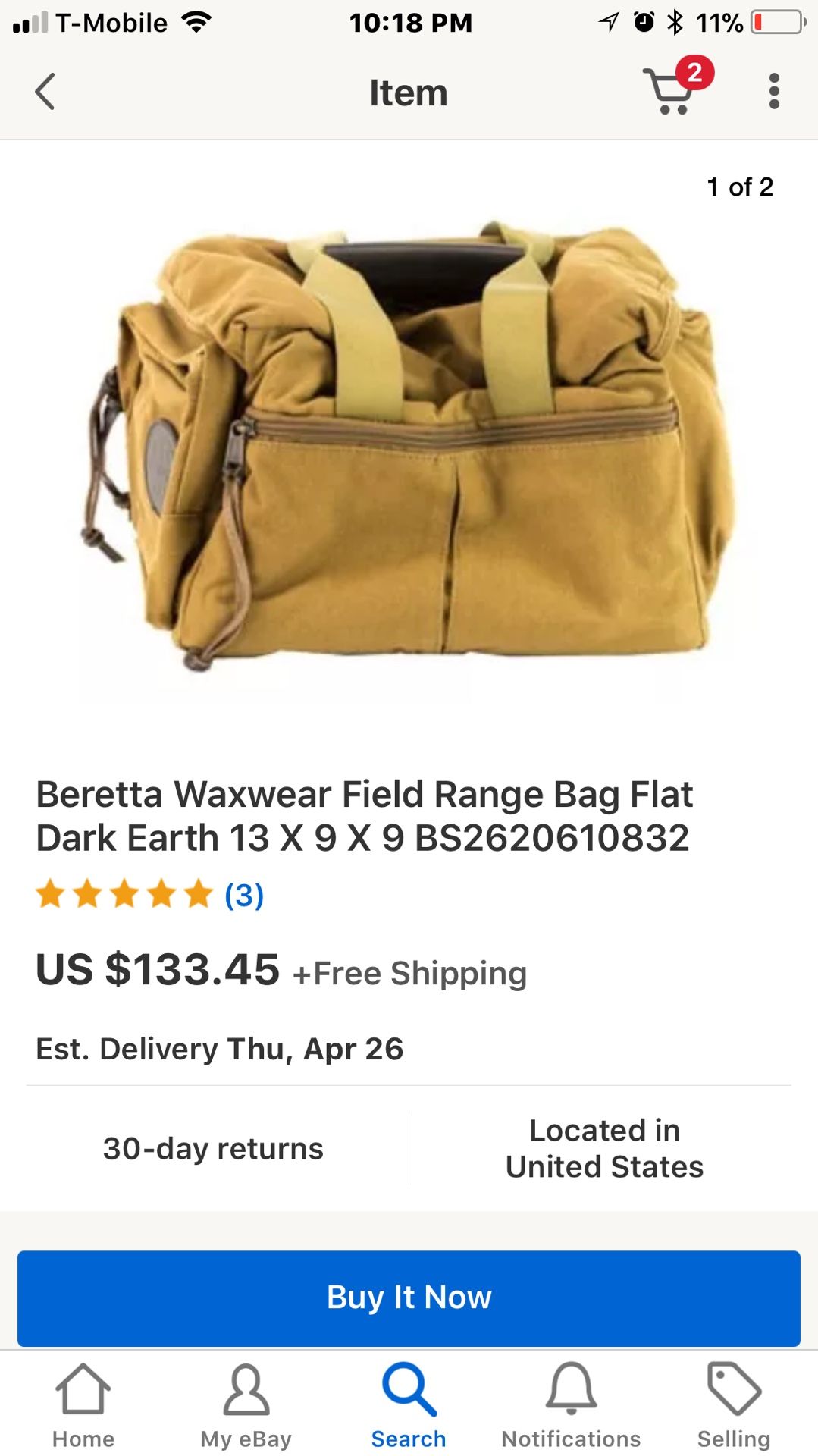 Beretta Waxwear Field Range Gun Bag Flat Dark Earth