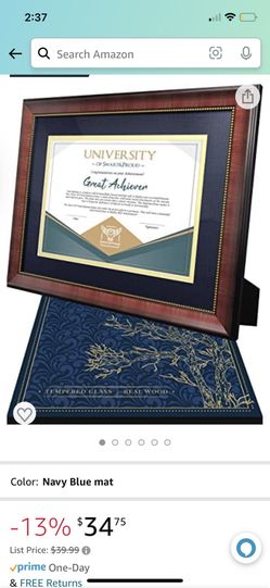 NEW Diploma Frame Wooden Picture Frame 