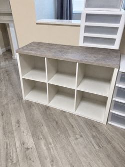 6 cube shelving unit