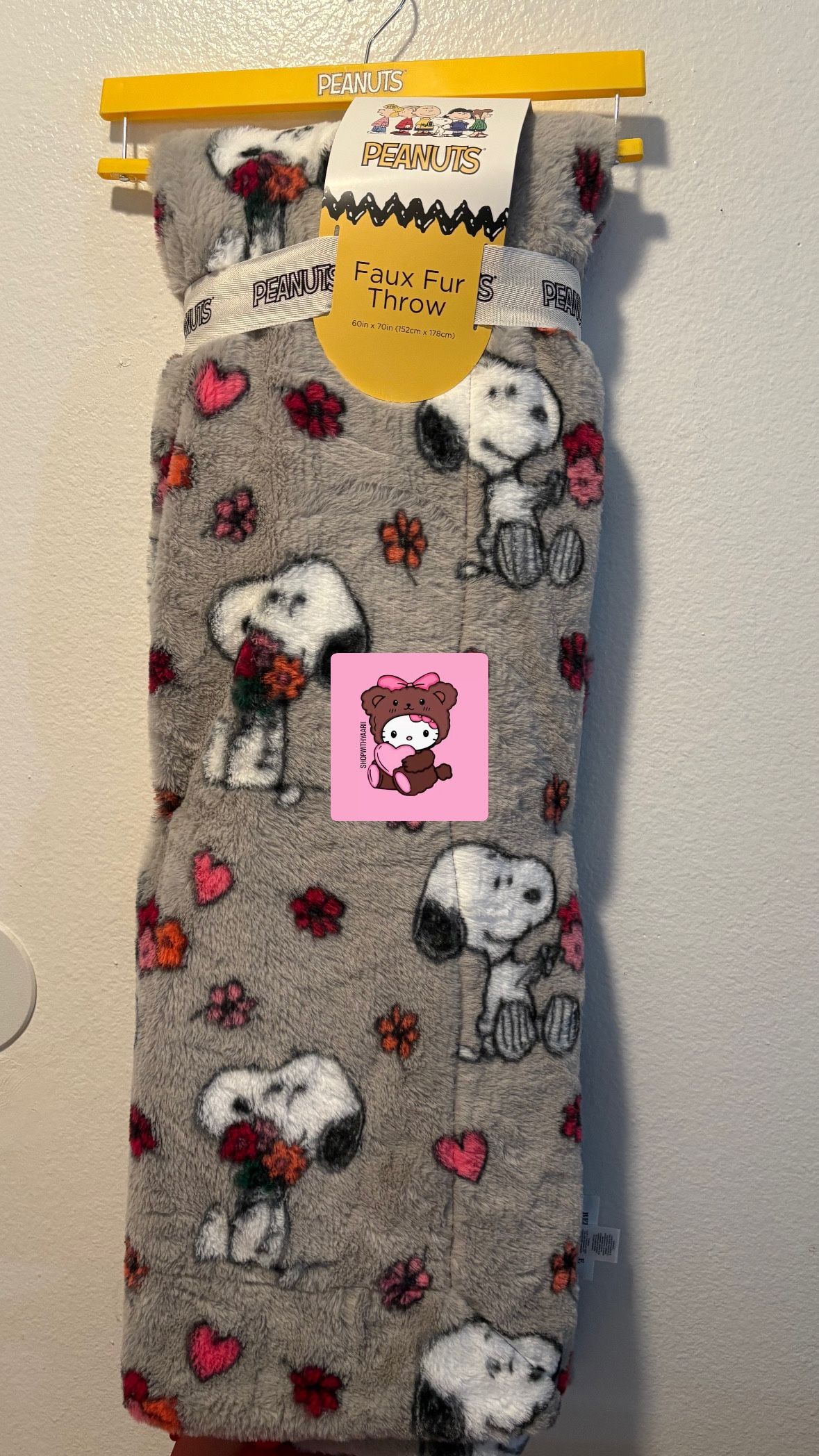 Snoopy Faux Fur Valentine 