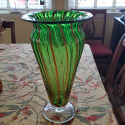 Vintage/MCM Italian Art Glass Vase Murano Glass Style