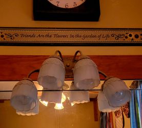 Heavy GLASS Bathroom Vanity LIGHT Fixture