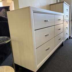 Black And White 6 Drawer Dresser 