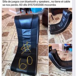 Game Chair Excelentes Cond. Con Bluetooth Y Speakers 60 Dlls Sin Cable