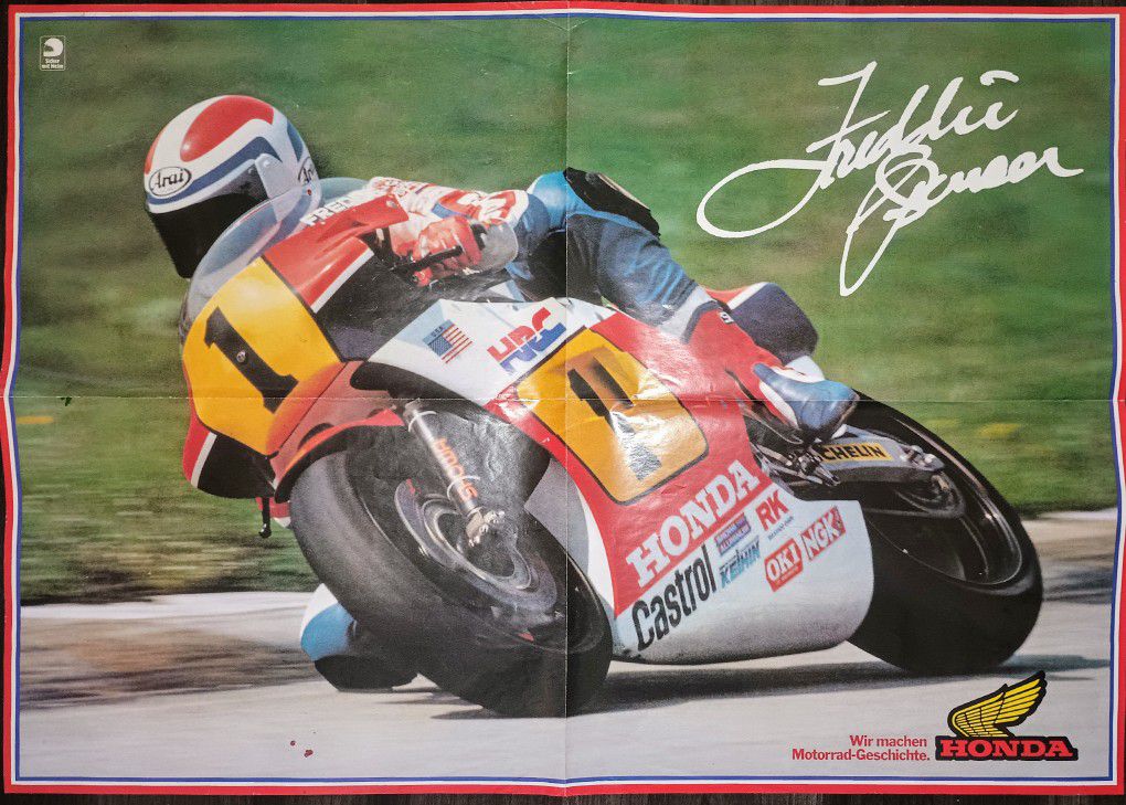 Freddie Spencer Poster From Germany 1985