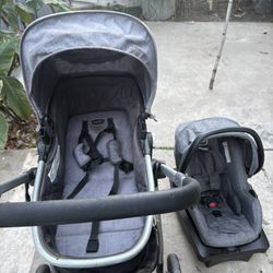 Evenflo Omni Plus Modular Travel System with LiteMax Rear-Facing Infant Car Seat, Mylar Gray