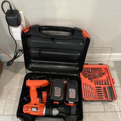 Black & Decker FireStorm Cordless Drill & Drill Bit Set