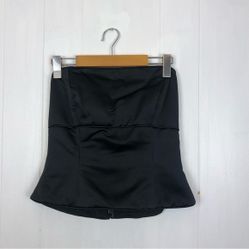 Alfred Angelo Satin Black Corset Top Sz M
