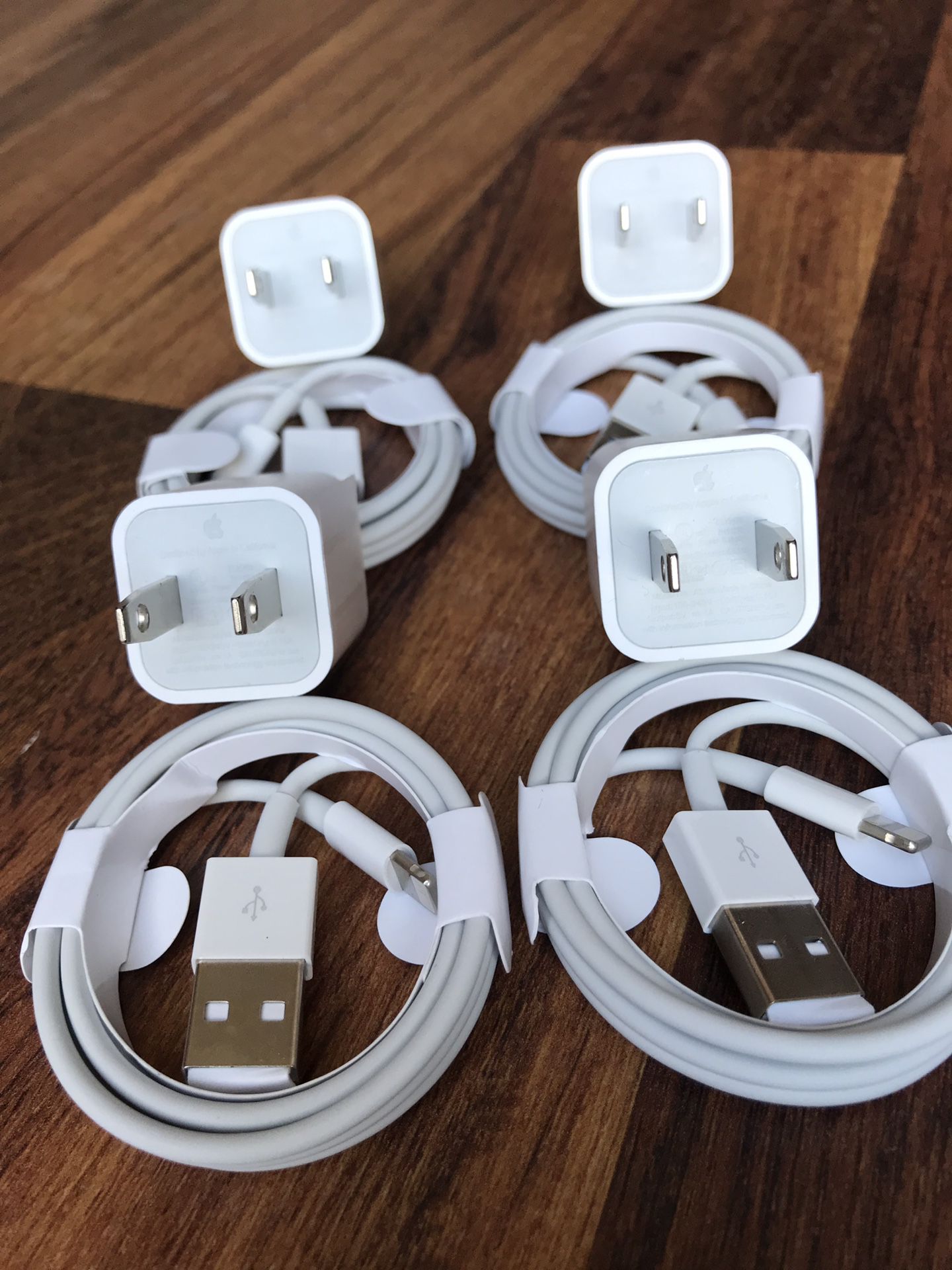 4 sets of brand new Apple iPhone charger