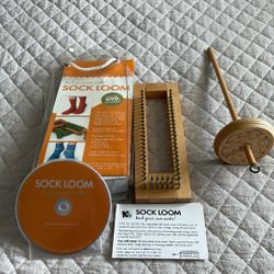 NEVER BEEN USED STOCK LOOM and DROP SPINDLE