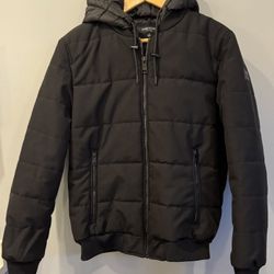 Kenneth Cole Men’s Hooded Bomber Jacket