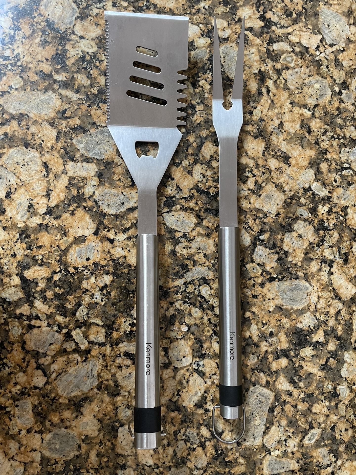 Stainless Steel Grilling Tools - Spatula & BBQ Fork
