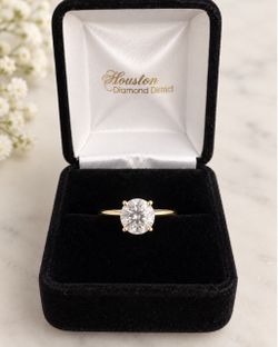Lab grown  2ct 14k gold diamond ring size 11