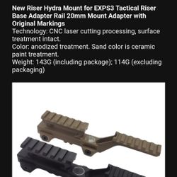 Dual Riser for Mounting Scope and Light on Rifle