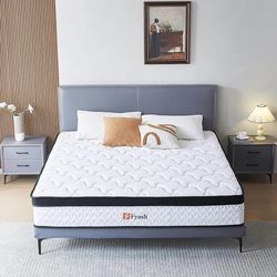 FULL 10”  Hybrid Mattress in a Box-Memory Foam & Individual Pocket-Medium Firm-54”x75”x10” $150 Firm