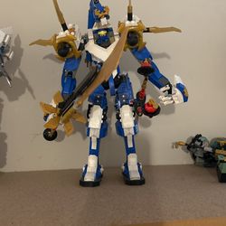 EGO NINJAGO Jay’s Titan Mech 71785, Large Action Figure Set, Battle Toy for Kids, Boys and Girls with 5 Minifigures & Stud-Shooting Crossbow Playset 