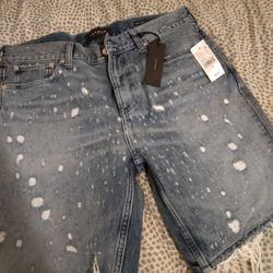 Men’s Destroyed Denim Shorts