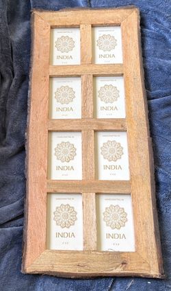 Brand new wood picture Frame! Holds (8) 4”x6” photos