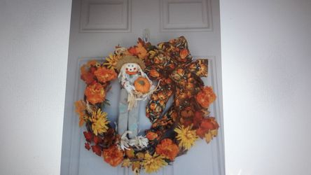 Fall/Autumn Scarecrow Wreath