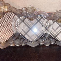 Mikasa Crystal Three Heart Photo Frame 