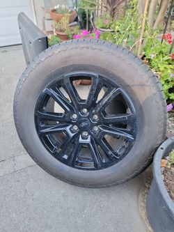 Rims and tires from a 2025 fordf150
