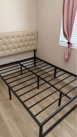 Full Size Metal Platform Bed Frame – No Box Spring Needed