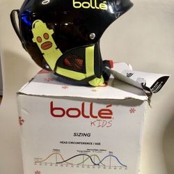 BOLLE Kids Snowboard / Ski Helmet Black Yellow Robot 49-53cm 