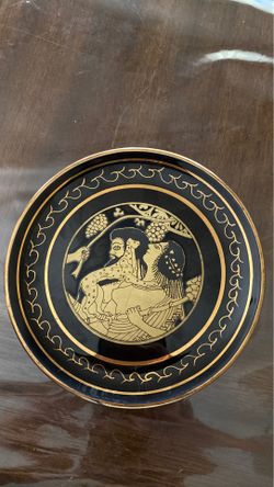 Decorative handmade in Greece 24 karat gold plate