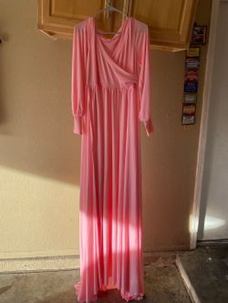 Pink Long Sleeve Maternity Maxi Dress