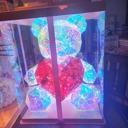 Holographic LED light up bears