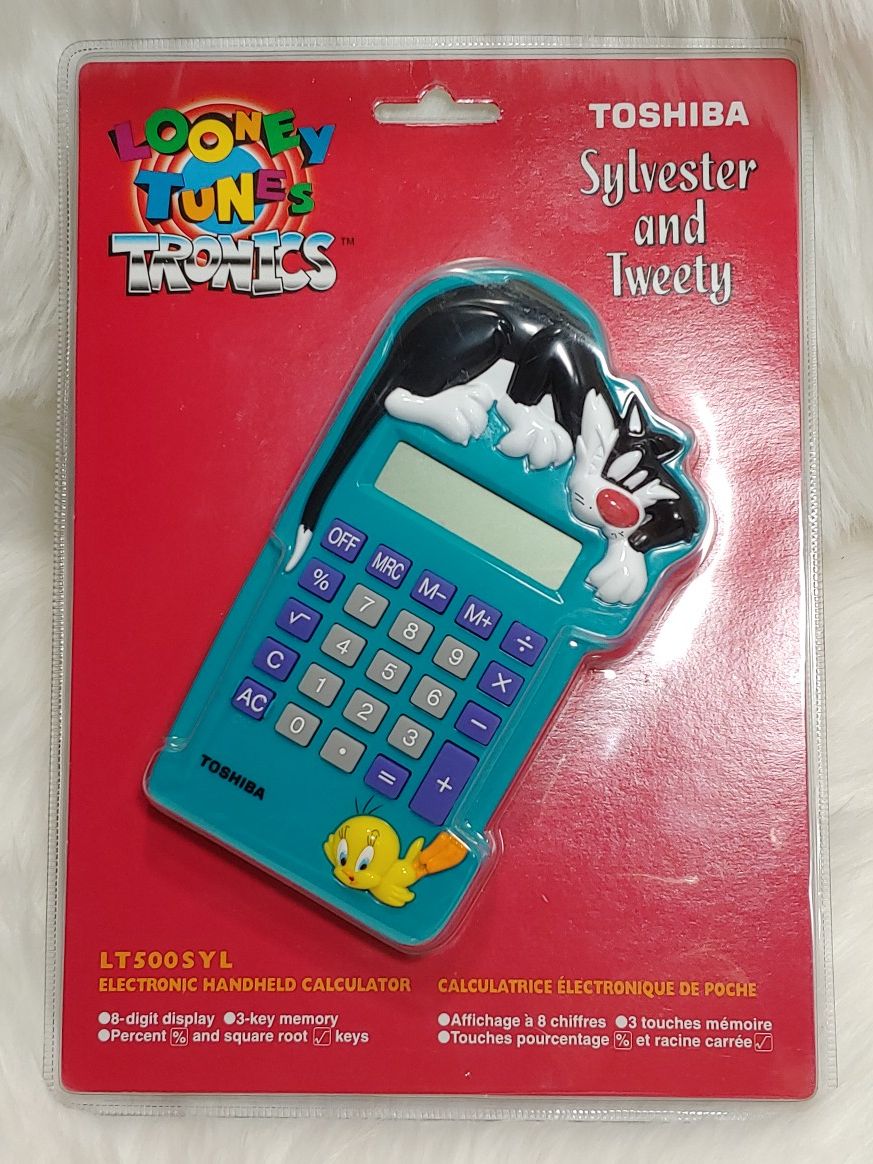 NEW Toshiba Looney Tunes Tronics Calculator Sylvester & Tweety LT-500 SYL