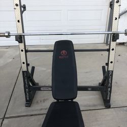 Weight Bench With Olympic Bar