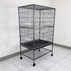 (NEW) $100 Large 52-inch Parrot Bird Cage Rolling Stand for Cockatiel, Canary, Finch, Lovebird 