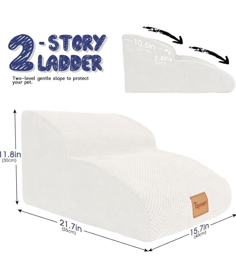 Topmart 2 Tier Foam Steps For Pets