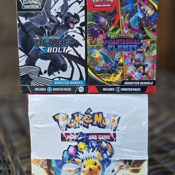 Pokemon TCG  Sealed Boxes- (Surging Sparks Booster Box, Phantasmal Flames Booster Bundle, Black Bolt Booster Bundle)