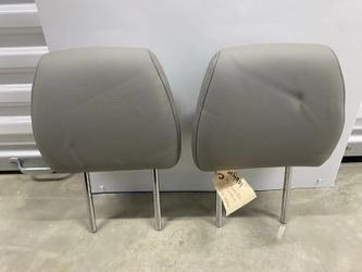 2013-2018 Acura RDX Front Headrests Graystone Leather Pair OEM
