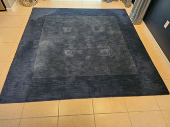8' x 8' Hand-Knotted Wool Area Rug – One-of-a-Kind Vintage Overdyed | Excellent Condition